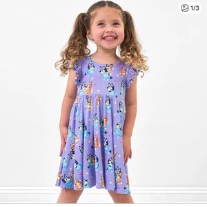 Little Sleepies Bluey Flutter Twirl Dress NWOT